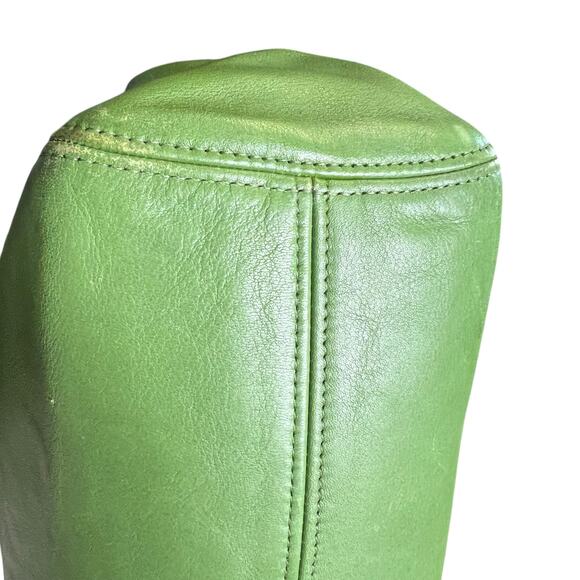 VTG Coach SoHo Buckle Bag 4157 Leaf Green Leather Shoulder Tote USA 1997 - Picture 6 of 16